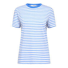Load image into Gallery viewer, SELECTED FEMME | Striped Organic Cotton T-Shirt | Ultramarine - LONDØNWORKS