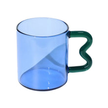 Load image into Gallery viewer, OLI OLSEN | Helio Ferretti Wave Handled Glass Mug | Sapphire