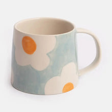 Load image into Gallery viewer, CAROLINE GARDNER | Light Blue/Orange Large Flower Mug