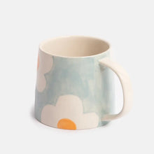Load image into Gallery viewer, CAROLINE GARDNER | Light Blue/Orange Large Flower Mug