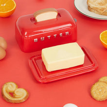 Load image into Gallery viewer, OLI OLSEN | Balvi Toasty Ceramic Butter Dish | Red