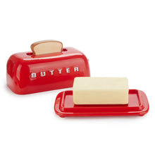 Load image into Gallery viewer, OLI OLSEN | Balvi Toasty Ceramic Butter Dish | Red
