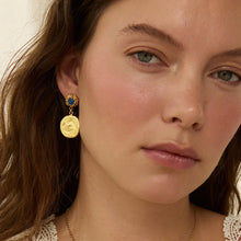 Load image into Gallery viewer, ASHIANA | Poppy Flower Stud Coin Earrings