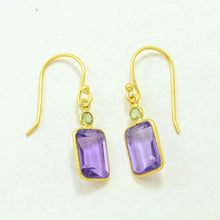 Load image into Gallery viewer, SCHMUCKOO BERLIN | Birdie Earrings | Peridot &amp; Purple Amethyst - LONDØNWORKS