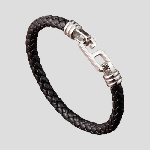 GLEN OGAL GROUP | Single Leather Hook Bracelet | Black