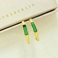 Load image into Gallery viewer, SCHMUCKOO BERLIN | Morgane Hoop Earrings | Green Tourmaline - LONDØNWORKS