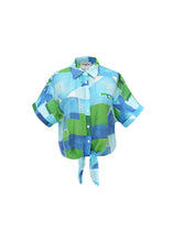 Load image into Gallery viewer, FRNCH | Candys Shirt | Geo Blue - LONDØNWORKS