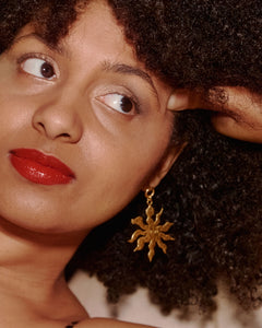 PALAS | Sol Sun Shaped Dangle Earrings | Gold Plated - LONDØNWORKS