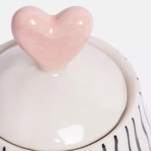 CAROLINE GARDNER | Small Stripe Heart Jar - LONDØNWORKS