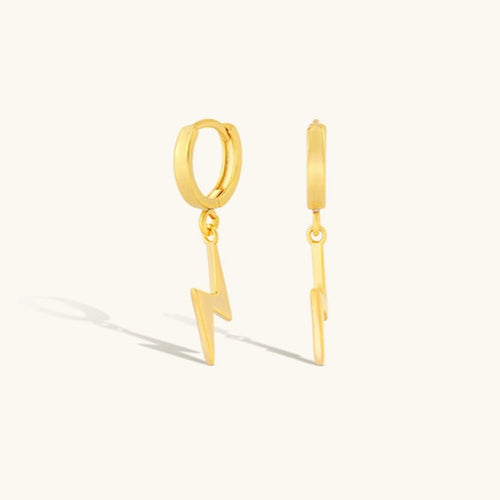 FORMATION | Lightning Huggie Earrings | Gold Plated