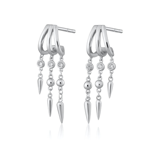 SCREAM PRETTY |  Illusion Claw Drop Earrings | Sterling Silver