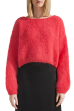 Load image into Gallery viewer, AMERICANDREAMS | Cornelia Cropped Mohair Cardigan | Lipstick Red - LONDØNWORKS