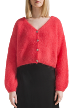 Load image into Gallery viewer, AMERICANDREAMS | Cornelia Cropped Mohair Cardigan | Lipstick Red - LONDØNWORKS