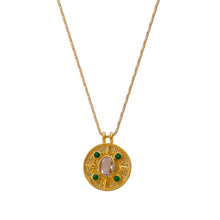 Load image into Gallery viewer, EL JOYERO | Crystal Quartz Medallion Pendant Necklace | Gold
