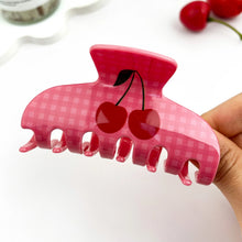 Load image into Gallery viewer, MILDSTYLES | Cherry Checkered Hair Clip | Pink - LONDØNWORKS