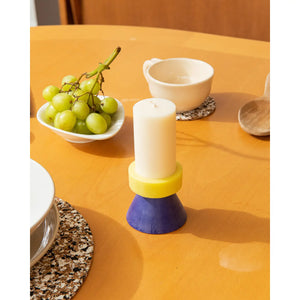 YOD&CO | Stack Candle Tall A | White/Yellow/Blue - LONDØNWORKS