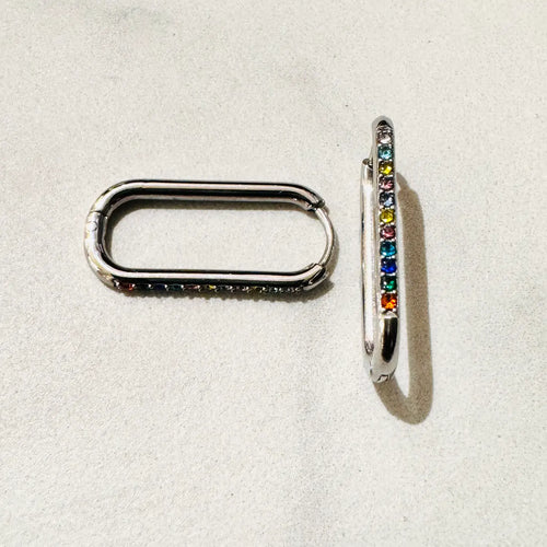 CASSETTE BARCELONA | Arlo Rectangular Earrings | Silver - LONDØNWORKS