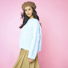 Load image into Gallery viewer, CARA &amp; THE SKY | Darwin Oversized Chunky Knit Jumper | Blue