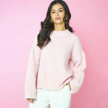 Load image into Gallery viewer, CARA &amp; THE SKY | Darwin Oversized Chunky Knit Jumper | Pink