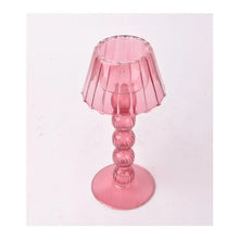 Load image into Gallery viewer, M &amp; R | Lamp style Glass Tea Light Holder | Rose Violet - LONDØNWORKS