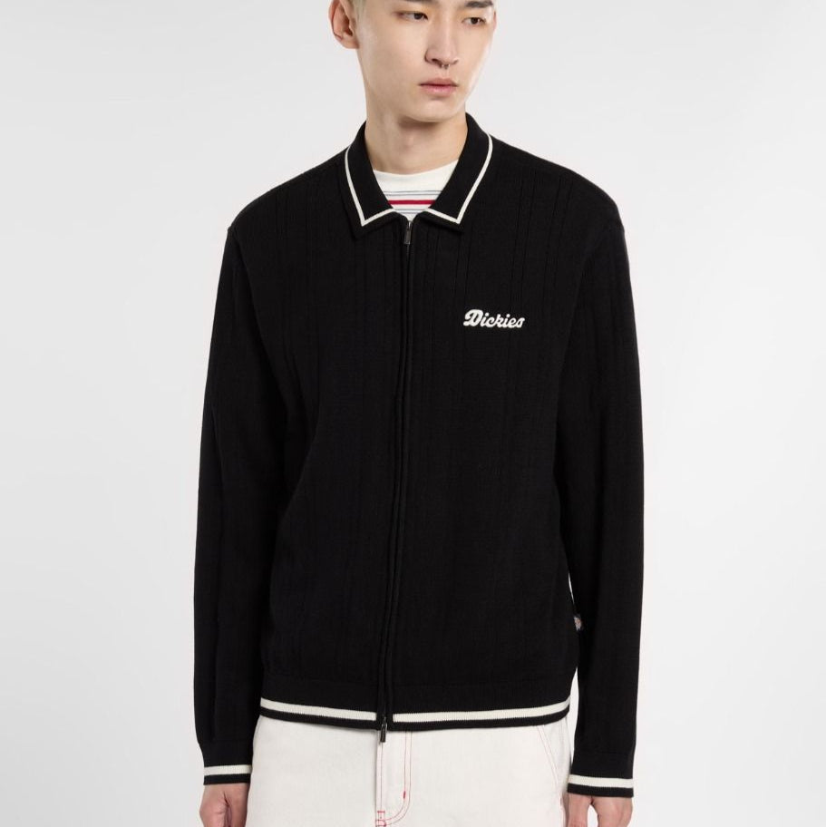 DICKIES | Lewistown Full-Zip Cardigan | Black | LONDØNWORKS