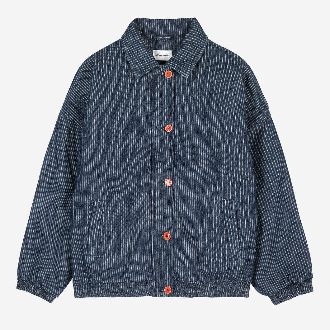 BOBO CHOSES | Denim Stripe Bomber Jacket | Navy - LONDØNWORKS