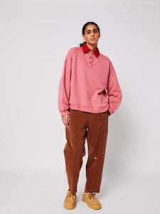 BOBO CHOSES | Colour Block Polo Sweatshirt | Pink - LONDØNWORKS