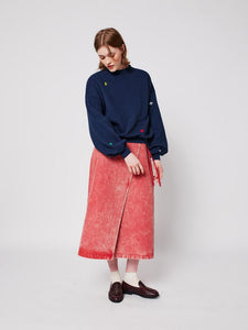 BOBO CHOSES | Wrapped Cotton Skirt | Washed Red - LONDØNWORKS