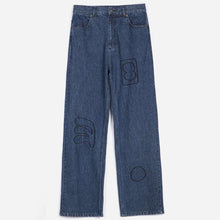 Load image into Gallery viewer, BOBO CHOSES | Embroidery Washed Mid-Waist Jeans | Blue