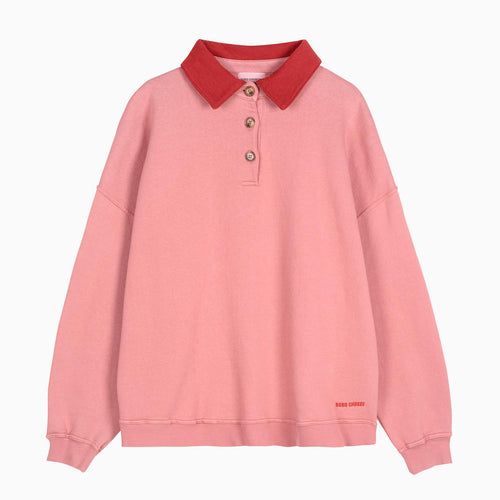 BOBO CHOSES | Colour Block Polo Sweatshirt | Pink - LONDØNWORKS