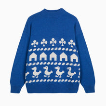 Load image into Gallery viewer, BOBO CHOSES | Farm jacquard oversize jumper | Blue - LONDØNWORKS