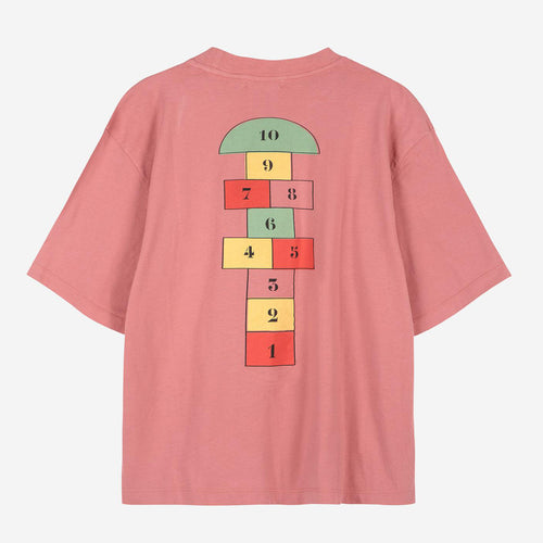 BOBO CHOSES | Hopscotch Relaxed T-shirt | Rose - LONDØNWORKS