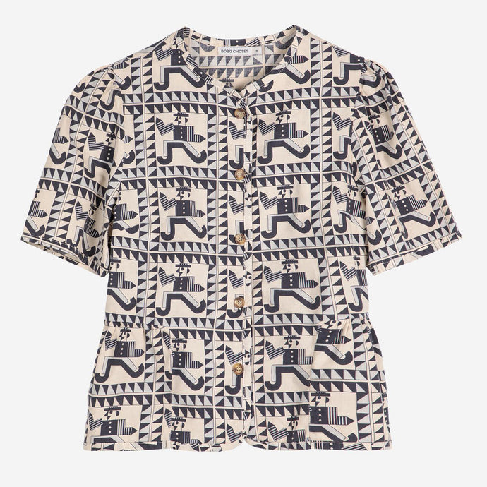 BOBO CHOSES | Mr Pencil Peplum Blouse | Multi - LONDØNWORKS