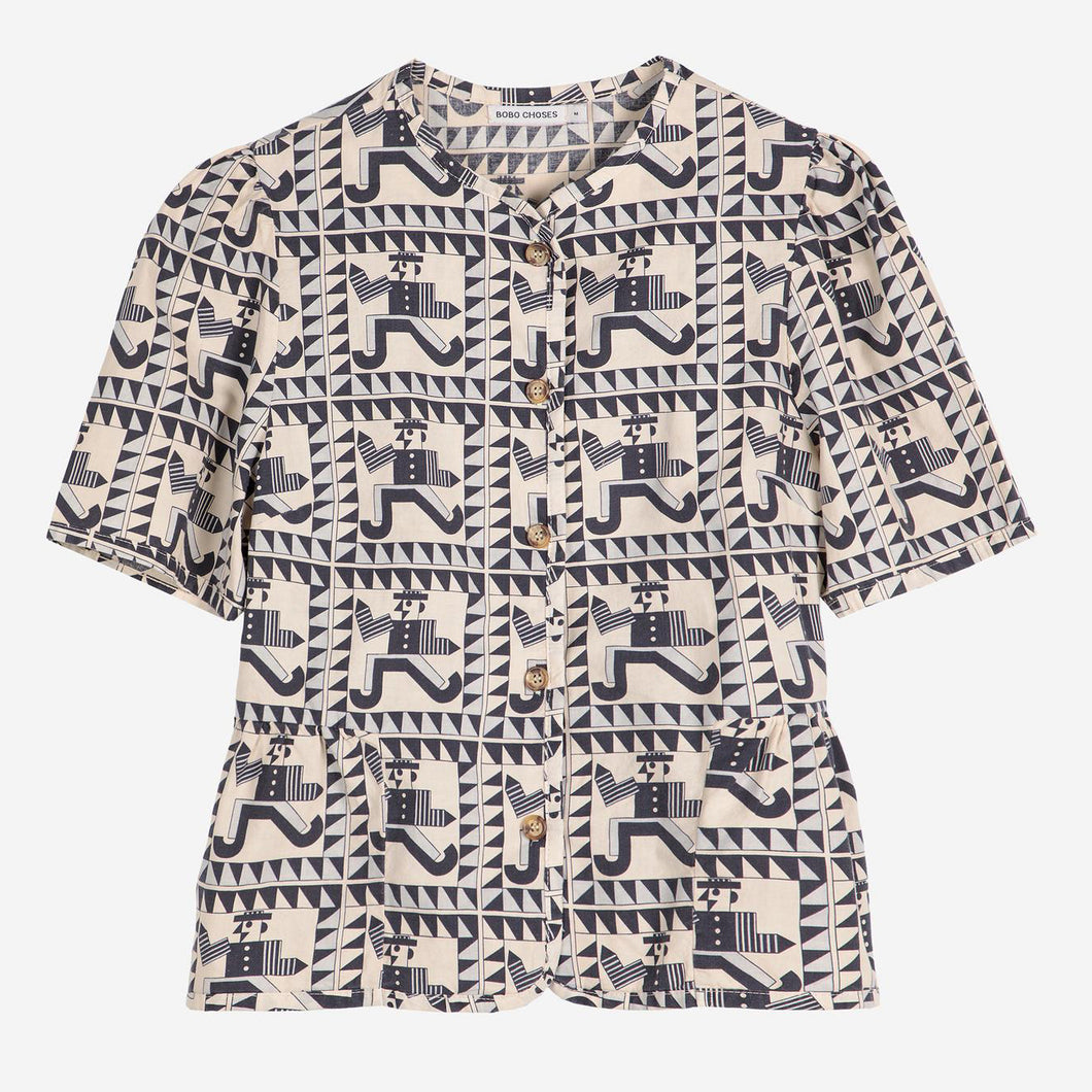 BOBO CHOSES | Mr Pencil Peplum Blouse | Multi - LONDØNWORKS