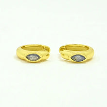 Load image into Gallery viewer, SCHMUCKOO BERLIN X NOYRE BERLIN | Huggie Hoop Earrings | Labradorite