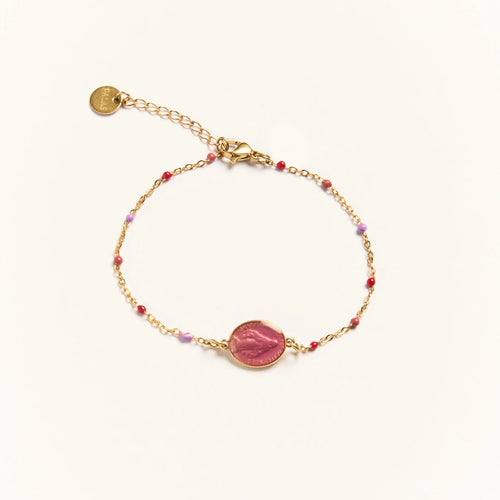 PALAS | Santa Maria Gold Plated Bracelet | Pink - LONDØNWORKS