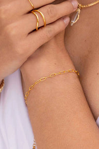 FORMATION | Laura Mini Oval Link Bracelet | Gold Plated - LONDØNWORKS
