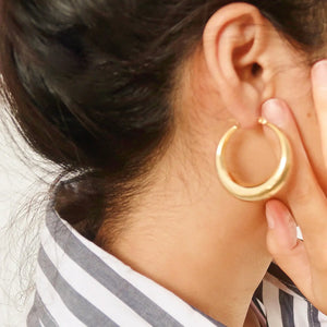 FLANERIE ACCESSORIES | Galene Hoops | Gold Plated