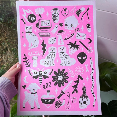 AMY HASTINGS | A3 Risograph Print | Flash Sheet