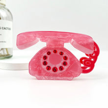 Load image into Gallery viewer, MILDSTYLES | Retro Telephone Hair Clip | Pink - LONDØNWORKS