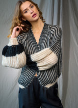 Load image into Gallery viewer, NOELLA | Liana Knit Cardigan | Cobalt Blue &amp; Cream - LONDØNWORKS