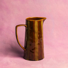 Load image into Gallery viewer, MÆGEN | Striped Ceramic Jug | Ochre Brown