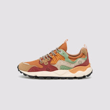 Load image into Gallery viewer, FLOWER MOUNTAIN | Yamano 3 Sneakers Suede/Nylon | Cognac/Cuoio/Light Green
