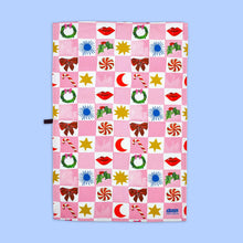 Load image into Gallery viewer, ELEANOR BOWMER | Kissmas Checkerboard Tea Towel - LONDØNWORKS