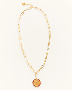 PALAS | Palma Sand Medal Necklace | Gold Plated - LONDØNWORKS