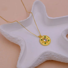 Load image into Gallery viewer, EL JOYERO | Crystal Quartz Medallion Pendant Necklace | Gold