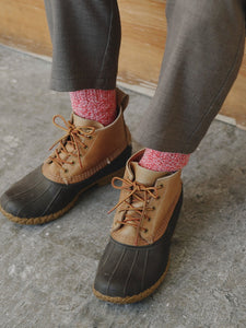 NISHIGUCHI KUTSUSHITA | Boston Wool Cotton Boot Socks | Lobster Roll