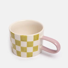 Load image into Gallery viewer, CAROLINE GARDNER | Green Check Ceramic Mug - LONDØNWORKS