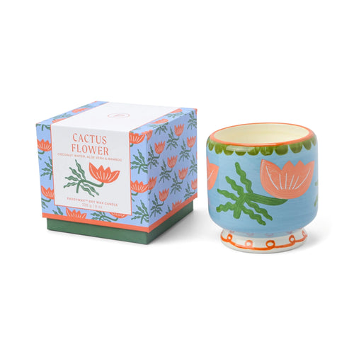 PADDYWAX | Adopo Flower Ceramic Candle | Cactus Flower - LONDØNWORKS
