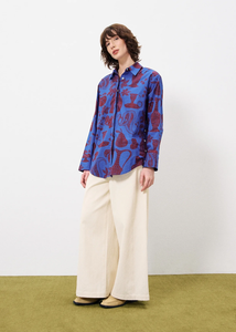 FRNCH | Laela Shirt | Flora Blue